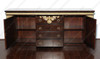 Dark Burl & Gold Leaf Fancy Lebois Inlay Sideboard w/ Mirror