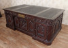 7ft Dark Finish Presidential Oval Office Resolute Desk w/ Genuine leather Top