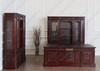 2pc Dark Mahogany Resolute Office Desk/Bookcase Set