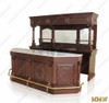 9ft Victorian Pub Bar w/ Marble Top