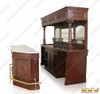 9ft Victorian Pub Bar w/ Marble Top