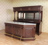9ft Victorian Pub Bar w/ Marble Top