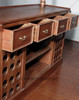 Solid Mahogany English Canopy Pub Bar with Stained Glass & Mirrors