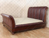 Mahogany Faux Leather Eastern King Sleigh Bed