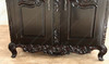 Distressed Black French Rococo 2 Door Cabinet