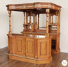 6.5ft Light Mahogany English Canopy Home Pub Bar