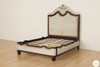 Upholstered Panel Bed with Iron