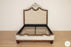 Upholstered Panel Bed with Iron