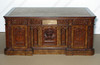 6ft Mahogany & Mappa Burl Inlay Resolute Oval Office Desk