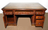 6ft Mappa Burl Inlay Resolute Oval Office Desk