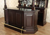 6.5ft Dark Walnut English Canopy Home Pub Bar
