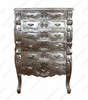 Silver Leaf Rococo Tall Boy Chest of Drawers