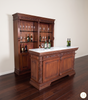 6.5ft Carved Mahogany Home Pub Bar w/ Marble