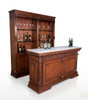 6.5ft Carved Mahogany Home Pub Bar w/ Marble