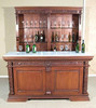 6.5ft Carved Mahogany Home Pub Bar w/ Marble