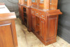 12ft Mahogany Pub Bar w/ Deep Marble Top Bartender Working Area