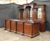 12ft Mahogany Pub Bar w/ Deep Marble Top Bartender Working Area