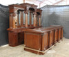 12ft Mahogany Pub Bar w/ Deep Marble Top Bartender Working Area