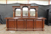 12ft Mahogany Pub Bar w/ Deep Marble Top Bartender Working Area
