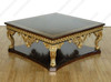 6pc Dark Burl / Gold Leaf Living Room Set
