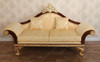 6pc Dark Burl / Gold Leaf Living Room Set