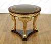 6pc Dark Burl / Gold Leaf Living Room Set
