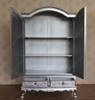 9pc Silver Leaf Rococo Bedroom Set