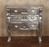 9pc Silver Leaf Rococo Bedroom Set