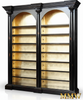 Black Gothic Revival Double Arch Bookcase