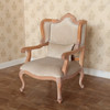 Custom Mahogany Louis Phillipe Sky Blue Velvet Upholstered Arm Chair