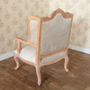 Custom Mahogany Louis Phillipe Sky Blue Velvet Upholstered Arm Chair