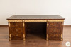Mahogany & Mappa Burl Inlay Executive Office Empire Desk