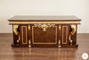 Mahogany & Mappa Burl Inlay Executive Office Empire Desk