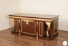 Mahogany & Mappa Burl Inlay Executive Office Empire Desk