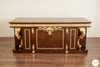 Mahogany & Mappa Burl Inlay Executive Office Empire Desk