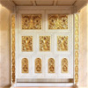 Ornate Antique Cream/Gold Four Post Canopy Bed