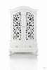 Antique White Rococo Wardrobe Armoire