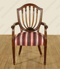 Pair of 2 Mahogany Hepplewhite Shield Back Arm Chairs