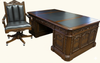 7ft Presidential Resolute Desk w/ Genuine Leather Top