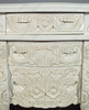 Antiqued White Rococo Nightstands / Bedside Tables Pair (2)