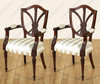 Pair of 2 Mahogany Hepplewhite Arm Chairs