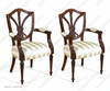 Mahogany Hepplewhite Arm Chairs Pair (2)