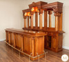 12ft Natural Mahogany Classic Mahogany Pub Bar