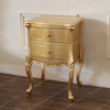 Gold Leaf French Style Nightstand Side Table