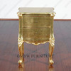 Gold Leaf French Style Nightstand Side Table