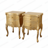 Gold Leaf French Style Nightstand Side Table