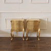 Gold Leaf French Style Nightstand Side Table