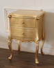 Gold Leaf French Style Nightstand Side Table