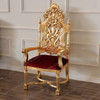 Large Gold Leaf Rococo Occasional Accent Chair