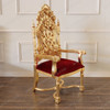 Large Gold Leaf Rococo Occasional Accent Chair
